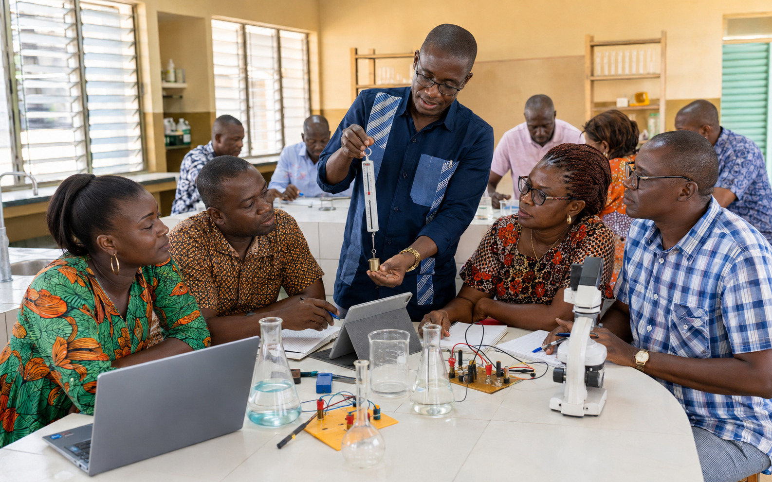 Enseignants ivoiriens de sciences participant à un atelier de formation continue